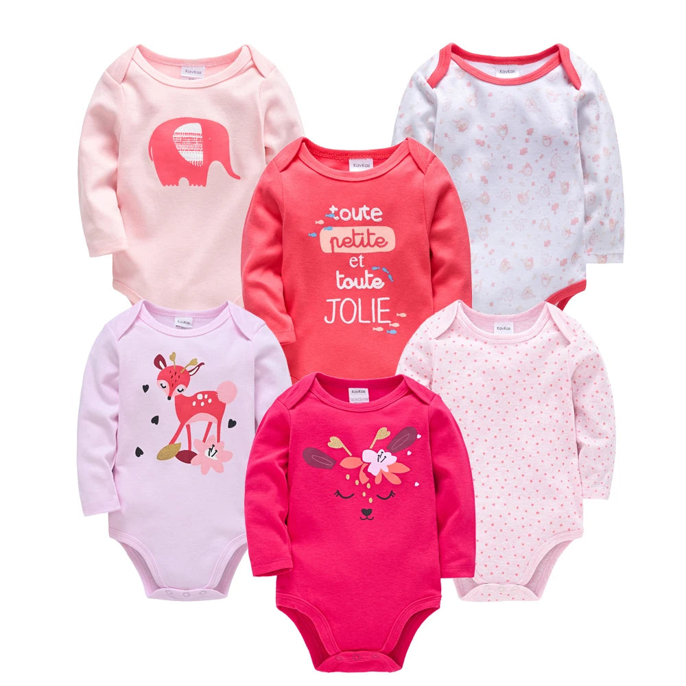 100% Cotton Baby Bodysuits – 6-Pack & 3-Pack for 0-12 Months