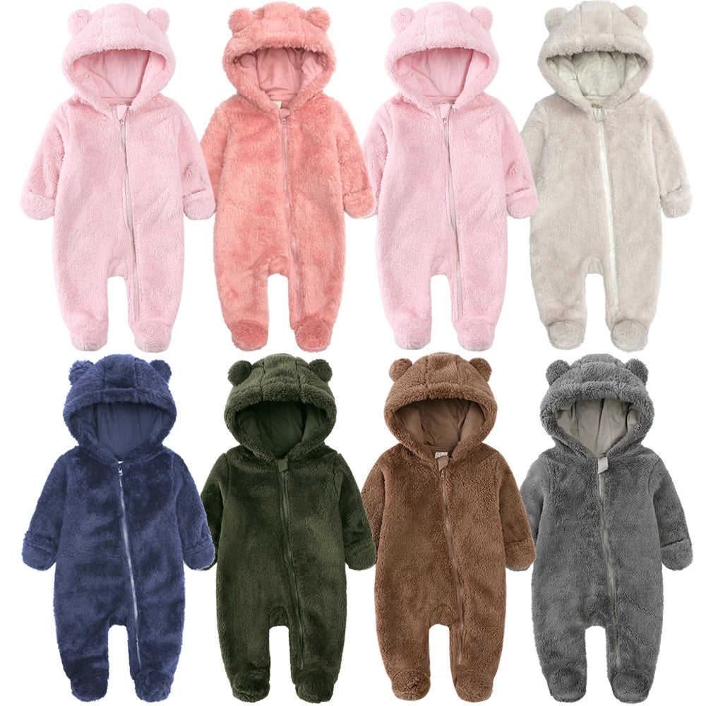 Cozy Winter Fleece Baby Romper