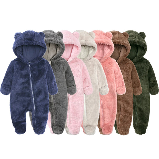 Cozy Winter Fleece Baby Romper